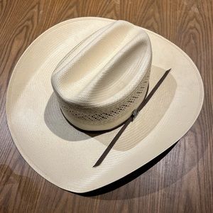 Ariat Ivory Straw Cowboy Hat 7 1/8